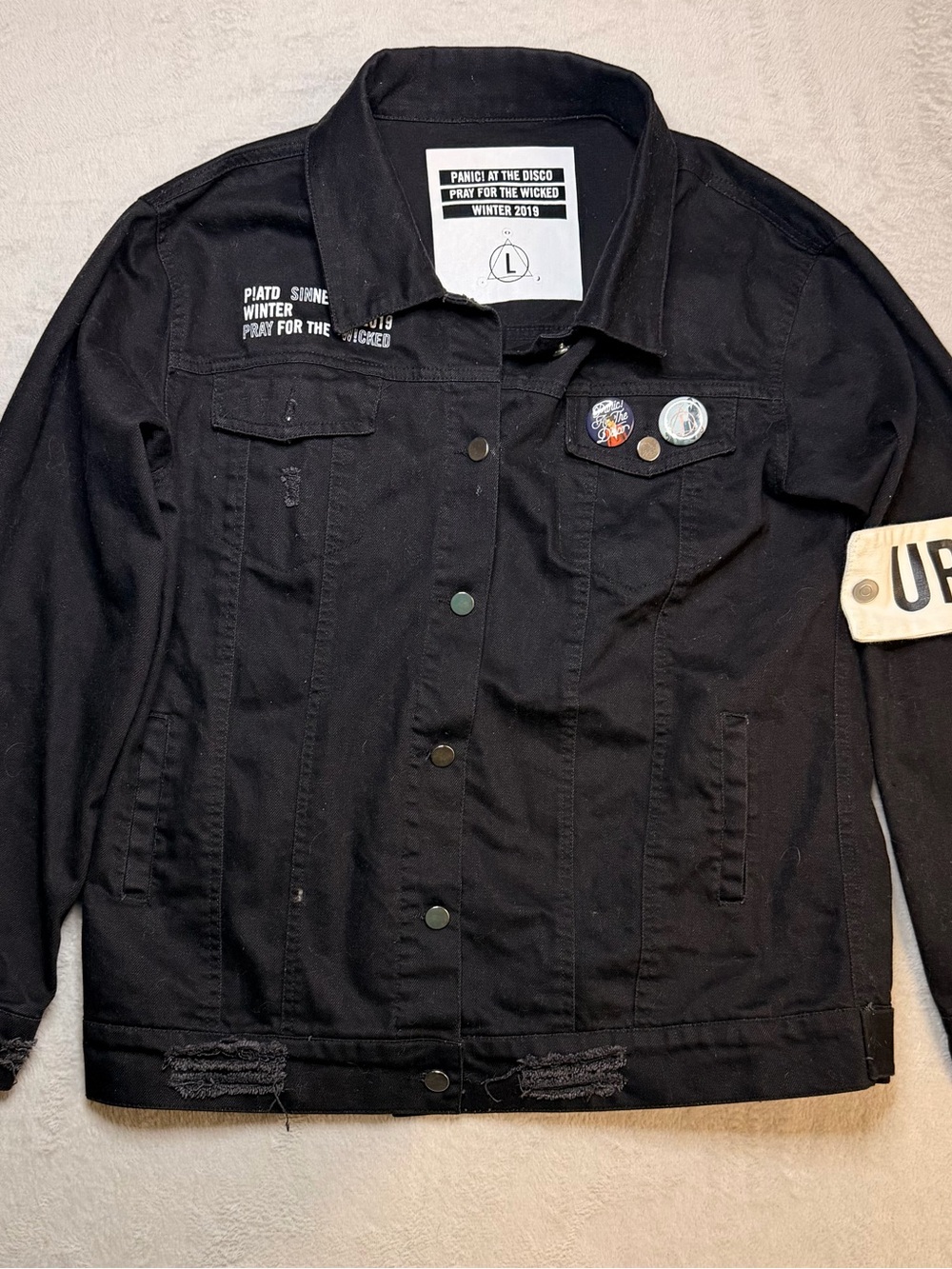 Panic! At The Disco Black Denim Jacket - Unbranded